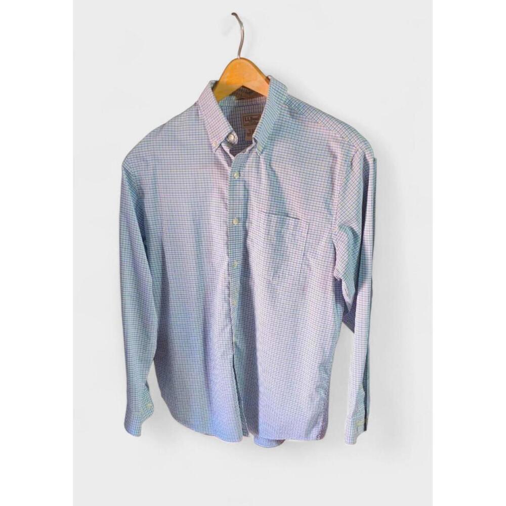 Ll Bean Wrinkle Resistant Button Down Long Sleeve… - image 1